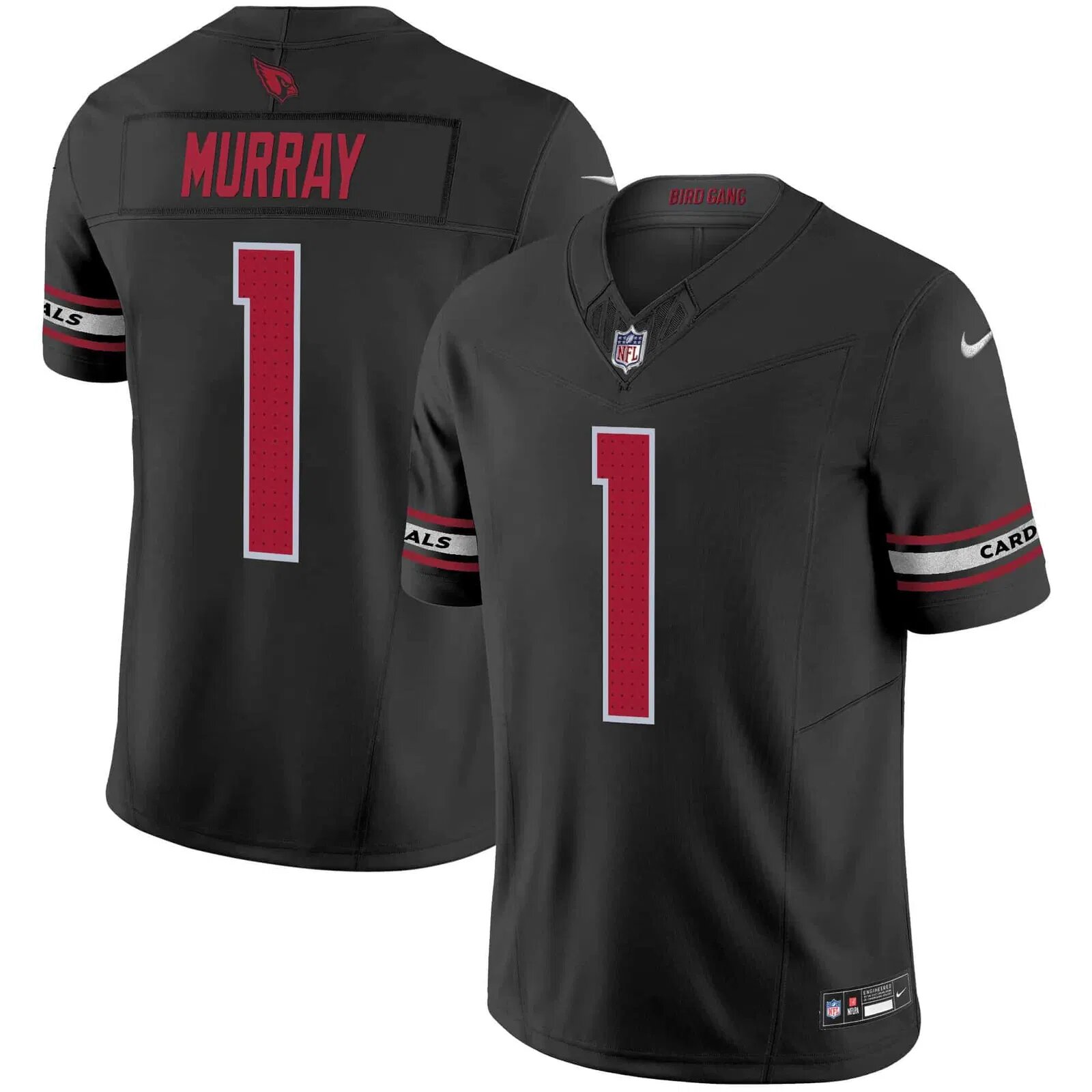 Men Arizona Cardinals #1 Murray Black Nike 2024 Vapor Limited NFL Jersey style 1